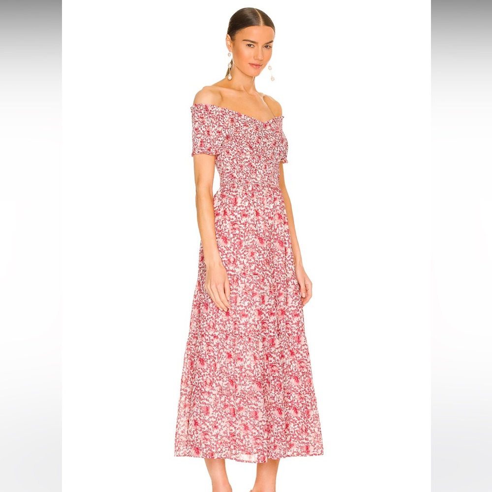 RSVP Me Steve Madden Red and white off the shoulder small maxi dress